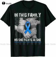 New In This Family Nobody Fights Alone Prostate Cancer Awareness Tshirt Black T Shirts For Women