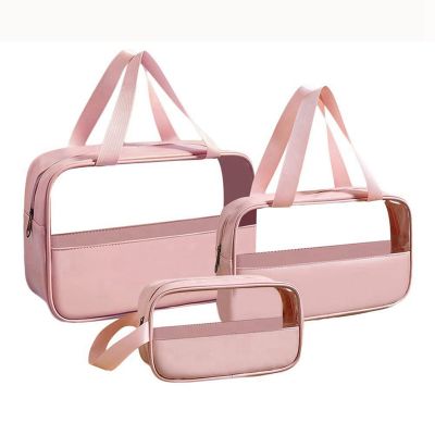 Patchwork Cosmetic Bag Makeup Storag Bag Translucent Large Capacity Bath Bag Waterproof Travel Storage Bag
