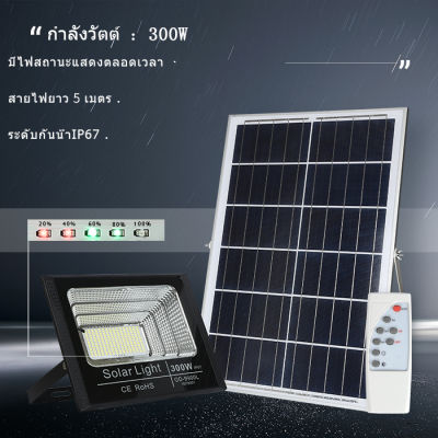 ไฟโซล่าเซลล์  35w 55w 75w 125w 200w 300w JD solar light ไฟสปอตไลท์ ไฟ solar cell ใช้พลังงานแสงอาทิตย์ Outdoor Waterproof