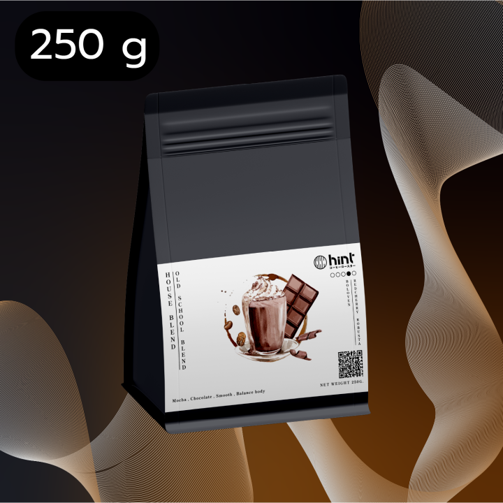 เมล็ดกาแฟคั่ว-houseblend-old-school-คั่วกลางเข้ม-medium-to-dark-roast-hint-coffee-roaster