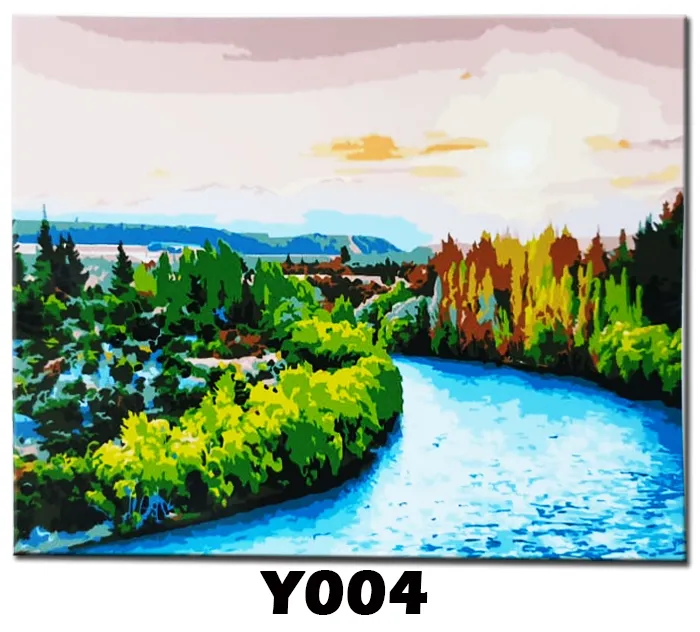 RD LANDSCAPE A PAINT NO FRAME BY NUMBER PAINTING BY NUMBERS DIY LUKISAN