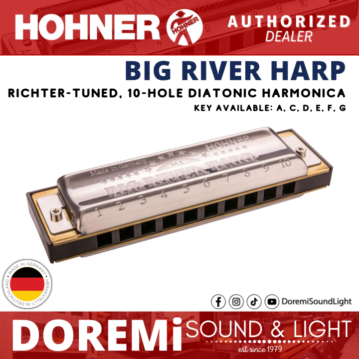 Hohner Big River Harp 10 Hole Diatonic Harmonica Lazada