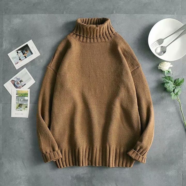codtheresa-finger-sweater-mens-sweater-in-spring-and-autumn-korean-style-loose-trend-high-neck-sweater-casual-all-match-solid-color-sweater