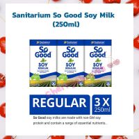นมถั่วเหลือง Sanitarium So Good Soy Milk ขนาด 250 มล. *3กล่อง จำนวน 1 แพคนมถั่วเหลือง มังสวิรัติ นมพืช นมวีแกน ทางเลือกเพื่อสุขภาพ เก็บปลายทางได้จ้า