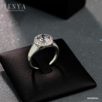 Lenya Jewelry แหวนเพชร DiamondLike เพชร 1 กะรัต รายล้อมด้วยเพชรเม็ดเล็กจำนวนมาก เรียบหรูในแบบคลาสสิคสไตล์