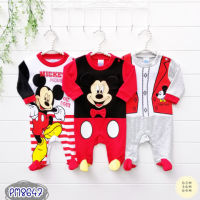 ชุดหมียาวเปิดเท้า 3 ตัว (Romper ยาว) ลาย Mickey มิกกี้