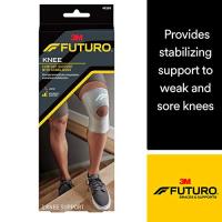 Futuro Knee Comfort Support with Stabilizers (พยุงเข่า มีแกนขนาบข้าง) สีเทา Size L