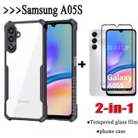 Samsung แบบ2 In 1 A05s เคสโทรศัพท์กันกระแทกสำหรับ Samsung 05S A05ปกป้องหน้าจอ05 A0 5กระจกเทมเปอร์