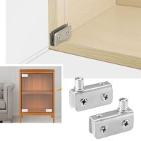 XHLXH Shaft Hinge Glass Door Hinges Upper and Lower Stainless Steel Glass Clip 5-8mm Rotation Axis Glass Clamp Cabinet