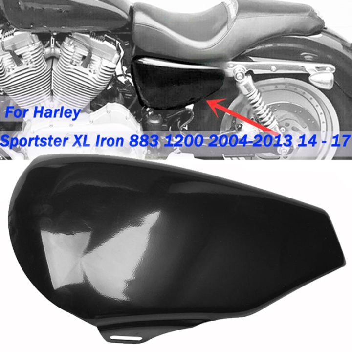 ที่ป้องกันสำหรับฮาร์ลีย์แบตเตอรี่ฝั่งซ้ายของรถจักรยานยนต์-อุปกรณ์เสริมสีดำ1200-2004-2013-14-17