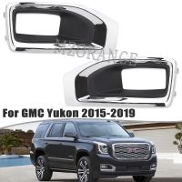 ตะแกรงโครเมียมไฟตัดหมอกสำหรับ GMC YUKON 2015 2016 2017 2018 2019ฝาครอบโคมไฟตัดหมอกกันชนหน้าไฟหน้าไฟตัดหมอกอุปกรณ์เสริมกระจังหน้า