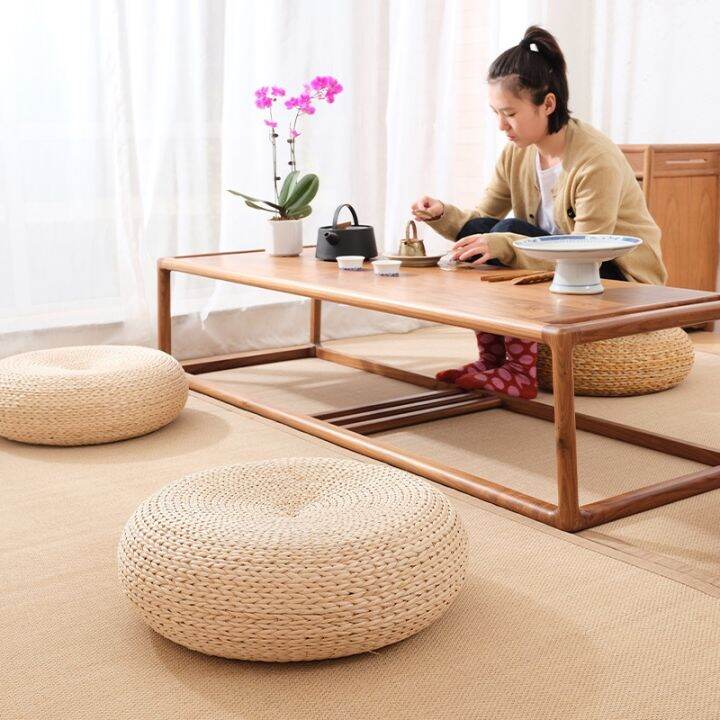 Cuscino Meditazione RIDAEX In Stile Giapponese | Rattan Intrecciato, Futon, Decorazione Casa, Lavabile - Foto 3