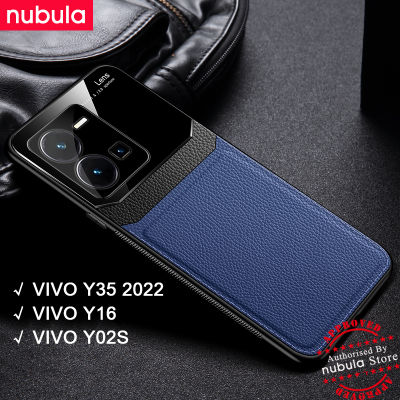 Nebula สำหรับ VIVO Y35 2022 | VIVO Y16 | VIVO Y02s ปลอก Hard Grained หนังโทรศัพท์มือถือปกหลัง Plexi แก้วโทรศัพท์มือถือ VIVO Y02s Y35 Y16โทรศัพท์มือถือกรณีป้องกันการกระแทกสำหรับ VIVO Y35 Y16 Y02S