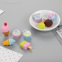 ☒❧ Novelty Cartoon Dessert Series Erasers Cute Icecream Rubber Pencil Eraser Kids Student School Stationery