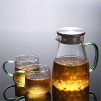 Large Capacity Heat Resistant Glass Teapot Pitcher With Stainless Steel Lid Water Jug Transparent Kettle Household Tea Juice Pot