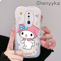 เคส Chenyyka สำหรับ OPPO F11 Pro A9 A9X 2019เคสลายการ์ตูนน่ารักสีชมพูเมโลดี้เนื้อครีมเคสโทรศัพท์โปร่งใสขอบลอนมีในสต็อกเหมาะสำหรับเด็กผู้ชายและเด็กผู้หญิงเคสซิลิโคนอ่อนชัดเจนกันกระแทก