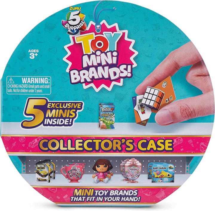 5 Surprise Mini Brands Series 2 Collector's Kit. Exclusive Mystery Capsule Real Miniature Brands by Zuru 3 Capsules + 1 Collector's Case