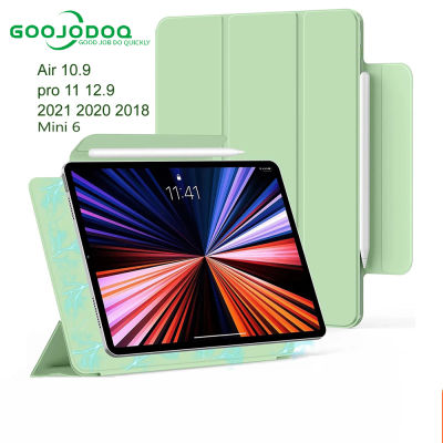 GOOJODOQ iPadเคสสำหรับไอแพดAir 4 10.9เคสสำหรับไอแพดสำหรับiPad Pro 11 12.9 2020 2018ปกแม่เหล็ก