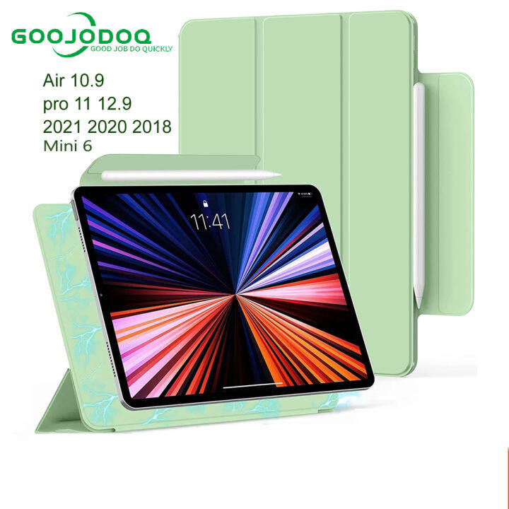 goojodoq-ipadเคสสำหรับไอแพดair-4-10-9เคสสำหรับไอแพดสำหรับipad-pro-11-12-9-2020-2018ปกแม่เหล็ก