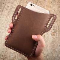 Men Cellphone Loop Holster Case Belt Waist Bag Props Leather Purse Phone Wallet Outdoor Mobile Phone Bag Holder Running Bag