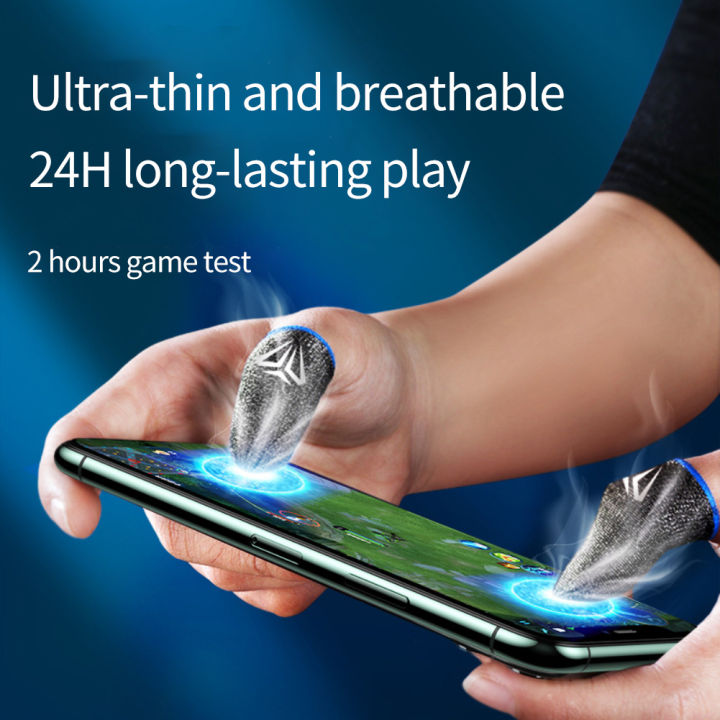 abaaba-ถุงมือที่สวมนิ้ว3คู่-ระบายอากาศได้ดีจอยควบคุมเกมป้องกันการลื่นเล่นเกมหน้าจอสัมผัส