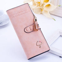 luxury nd designer long hasp women wallet clutch faux leather tassel zipper purse with umbrella card holder coin money bag