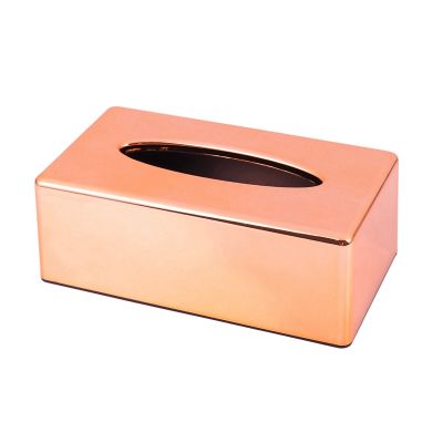 3X Paper Rack Elegant Royal Rose Gold Car Home Rectangle Shaped Tissue Box Container Napkin Tissue Holder