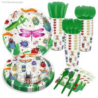 ❦◕❁ Insect Party Decorations Spring Insect Party Bees Ladybug Disposable Dinnerware Birthday decorations Boy Girl Baby Shower