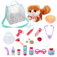 Doctor Kit For Toddler Realistic Feeding And Grooming Pet Care Play Set With Bag Pretend Play Vet Toy Veterinarian Kit Pet Care Toys for Kids Age 3-8 vividly