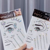 【YF】 Glitter 3D Eye Rhinestone Face Jewelry Stickers Diamond Crystal Facial Makeup Body Art Eyeliner Fake Tattoos Party Tools