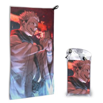 Jujutsu Kaisen ขนาด40*80ซม.,Handuk Cepat KERING ผ้าเช็ดตัว Marvel แฟชั่นซูเปอร์ไฟน์สำหรับทุกเพศผ้าเช็ดตัวไฟเบอร์