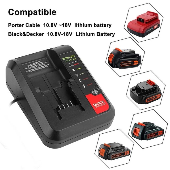 LCS1620 Li-ion Battery Charger For Black&Decker 10.8V 14.4V 20V Model  LBXR20 LB20 LBX20 LBX4020 Electric Drill Screwdriver Tools