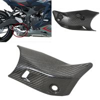 Motorcycle Real Carbon Fiber Exhaust Pipe Cover Decorator Exhaust Protective Cover for Ninja ZX25R 2021-2023