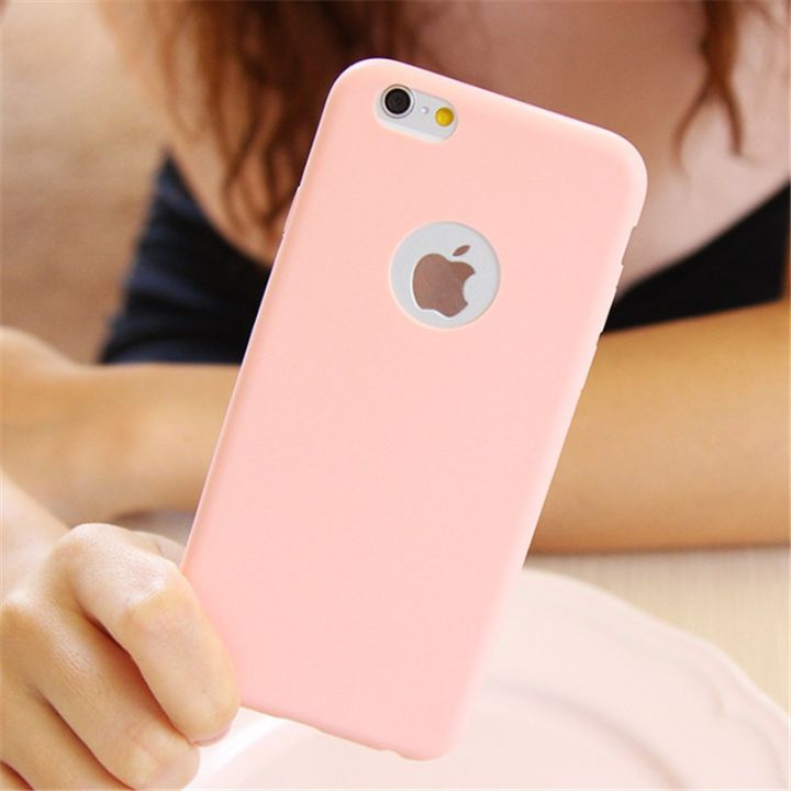 cold-noodles-hole-candy-case-สำหรับ-iphone-7-8-6-s-6-s-plus-5-5s-se-soft-solid-simple-สีสำหรับ-iphone-11-12-pro-x-xr-xs-max-ยางฝาครอบโทรศัพท์