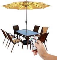 Umbrella Fairy Light Garden Parasol Lamp 104 LEDS String Light AA BatteryUSB Powered Parasol Lamp For Tent Camping Beach Decor