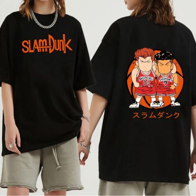 ข้อเสนอพิเศษ tshirt เสื้อยืดแขนสั้นลําลอง พิมพ์ลายอนิเมะ Slam Dunk Kawaii สไตล์ญี่ปุ่น สําหรับผู้ชาย QW246VB(S-5XL)S-5XL