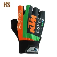 HS Non-slip Half Finger Gloves with Wrist Wrap Support Padded Fitness Short Open Finger Glove for Riding Sports Summer