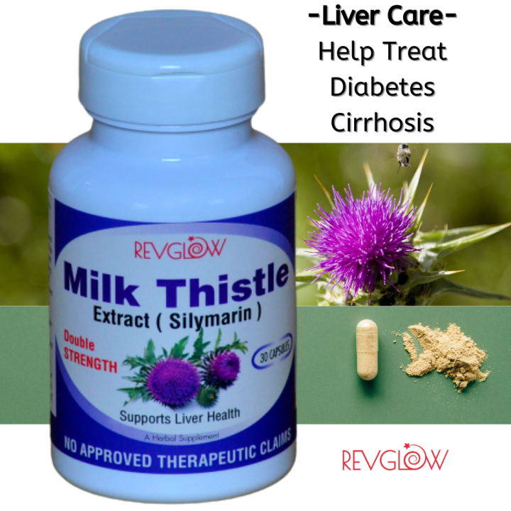 cod Revglow Milk thistle Extract 80 Silymarin 400mgX30capsule Detoxify Liver gallbladder