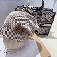 miu miuˉInternet Celebrity Striped Solid Color Pile Heap Cap Womens Korean Style Fashion Loose Thin Air-Conditioned Room Confinement Cap Beanie Hat Tide