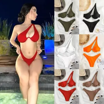 Cheap New Swimsuit One Piece Swimsuit Sexy Elastic Tight Beach Swimsuit for  Women Brazilian Bikini