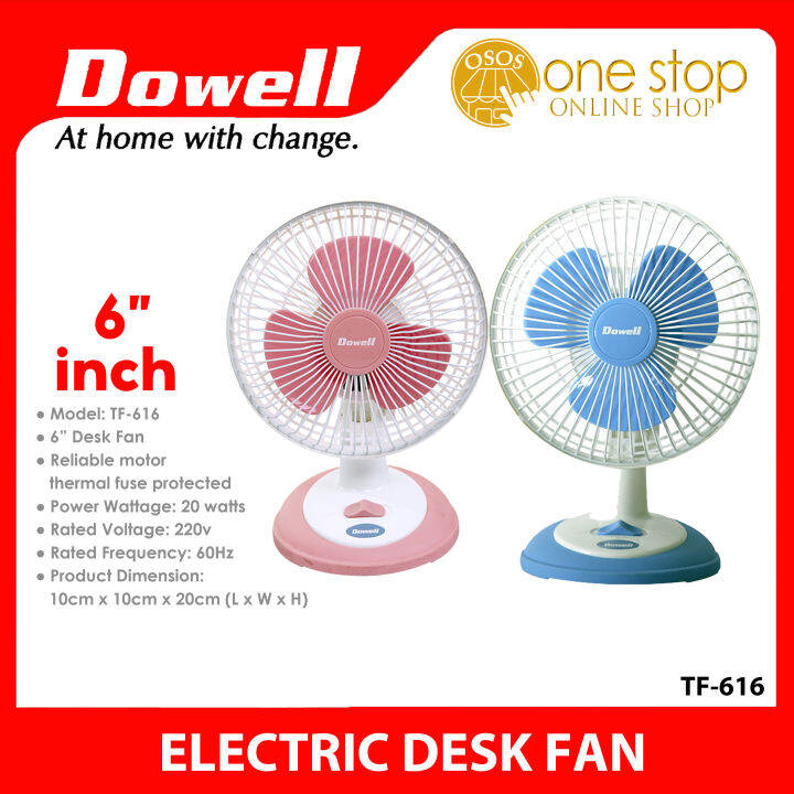 Dowell Original 6 inch Electric Table Fan Desk Fan TF616 •OSOS