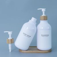 500ml Pump Bottle Lotion Dispenser White Elegant Liquid Container for Soap Shampoo Dispenser Bathroom Bottle Storage Jars