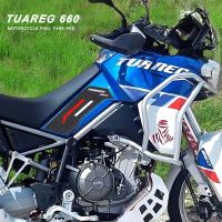 แผ่นถังน้ำมันด้านข้างสำหรับ Aprilia TUAREG 660 2022สติกเกอร์ปลอกปกป้องเข่าถังน้ำมันมอเตอร์ไซค์แผ่นกันกระแทกที่ยึดเข่า