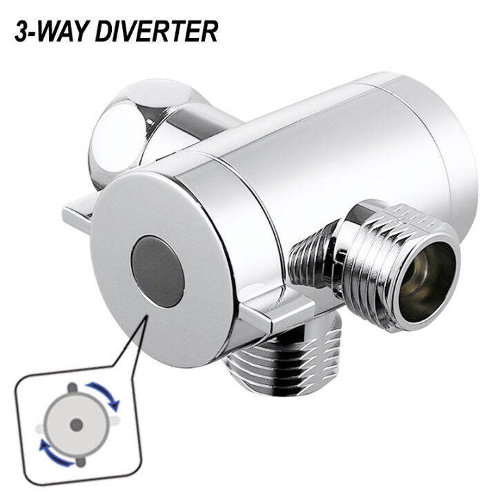 Shower changeover water from tee arm diverter diverter valve inlet pipe ...