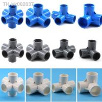 ☽♞✷ 1pc 20 50mm Stereoscopic PVC Connectors Durable Garden Water Pipe Tee Cross Connector Irrigation Tube Joints DIY Shelf Fittings