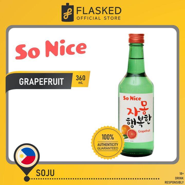 So Nice Soju Grapefruit 360ml Lazada PH