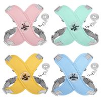 【LZ】 X Shaped Dog Hanress Leash Set Puppy Vest for Small Meidum Dog Chest Straps Reflective Cat Harness Breathable Mesh Walking Tool