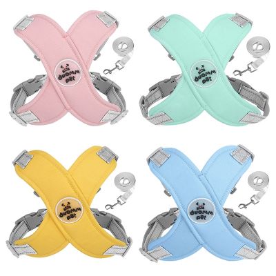 X Shaped Dog Hanress Leash Set Puppy Vest for Small Meidum Dog Chest Straps Reflective Cat Harness Breathable Mesh Walking Tool