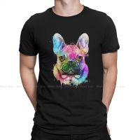 Watercolor  Men TShirt French Bulldog Pet Dog Lover O Neck Short Sleeve Fabric T Shirt Humor Top Quality Birthday Gifts 4XL 5XL 6XL