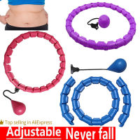 Smart Weighted Sport Hoop Weight Loss Massager Abdomen Thin Waist Fitness Ring with 24 28Detachable Knots Adjustable Weight Ball